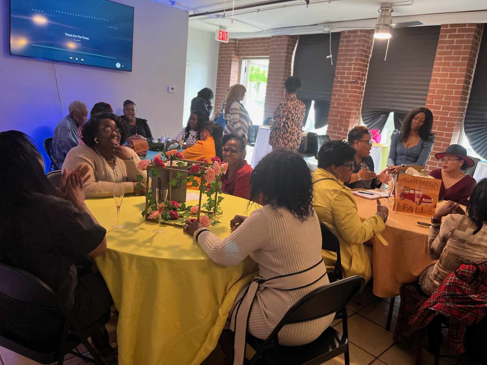 Intentional networking activity during the 2023 Disruptive INC Mother's Day Brunch.